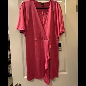 Free Press Ruffled Sleeves Pink Dress